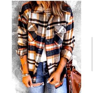 Cozy Plaid Flannel Jacket Shacket